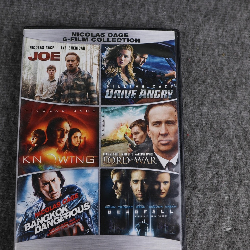 Nicolas Cage 6 Film Collection DVD Set 2 Disc Lionsgate Action Crime‎ Thriller